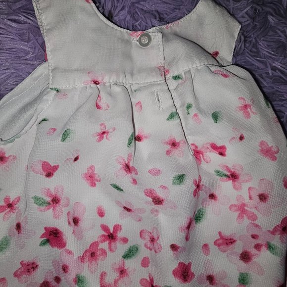 Blueberi Boulevard pink Floral chiffon dress 12 months - Picture 5 of 7